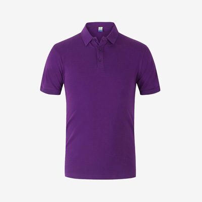 酒紅色短袖翻領T恤衫訂做